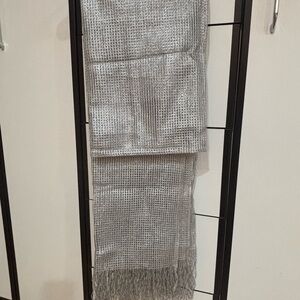 Silver Metallic Knit new scarf